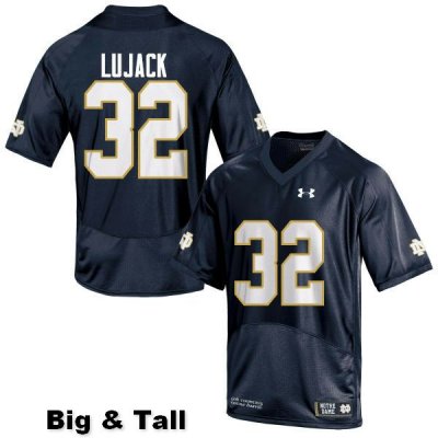 Notre Dame Fighting Irish Men's Johnny Lujack #32 Navy Blue Under Armour Authentic Stitched Big & Tall College NCAA Football Jersey AQG0299JT